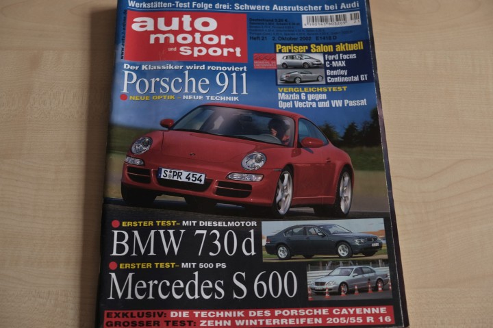 Deckblatt Auto Motor und Sport (21/2002)